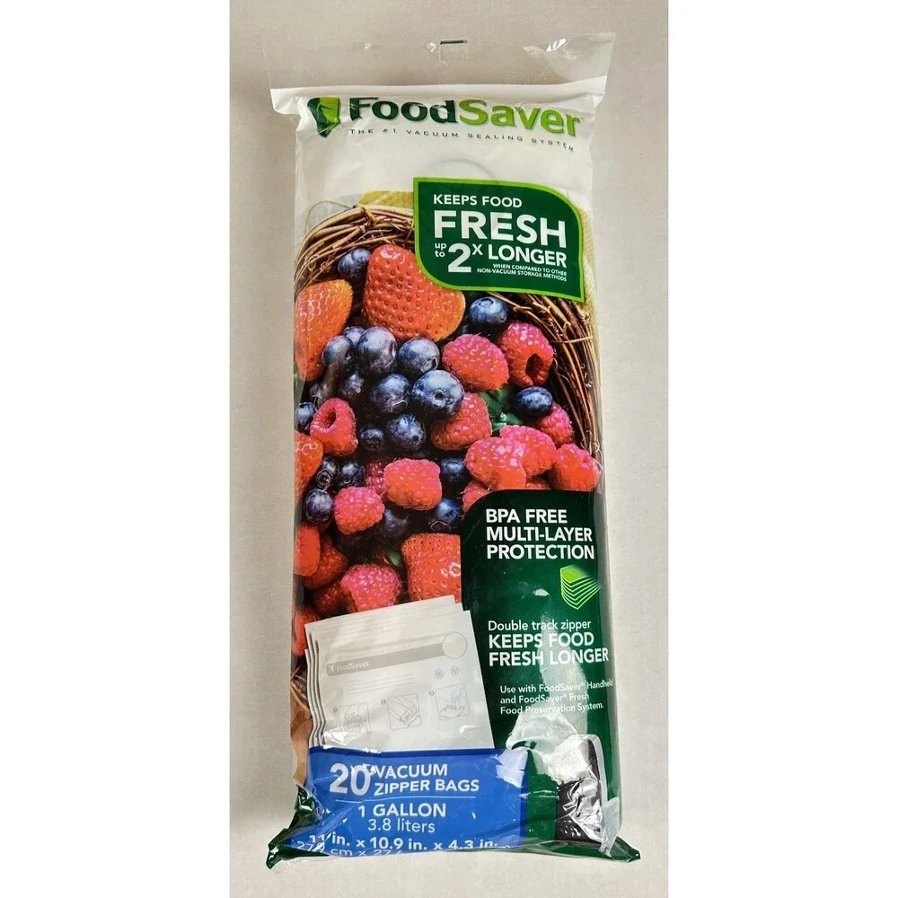 FoodSaver Bag Bundle Assort. Gallon Quart FreshSaver Vacuum Zipper New Old Stock